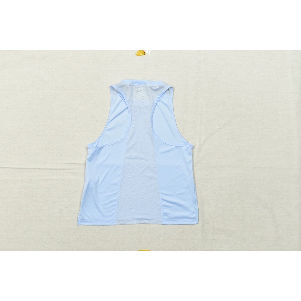 Nike Running Dri-Fit Tank Top Women's Size Medium Blue Mesh Back Racerback Sleev - Picture 6 of 8